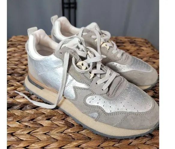 MOMA Taupe Gold Sliver Comfort Shoe, Italian Handmade EUR37 41688825 Silver Size 6.5