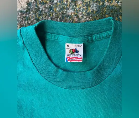 Vintage 90s Miami Beach FL teal short sleeve t