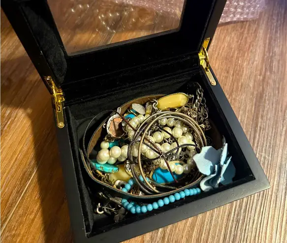 Boho Jewelry Jar Gold