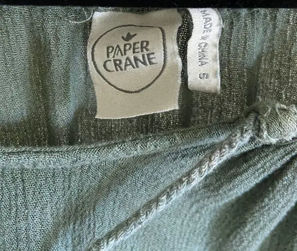 Paper Crane Green Boho Off The Shoulder Top thumbnail 3
