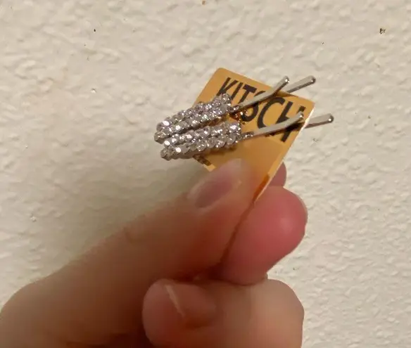 Kitsch Rhinestones Hair Clips 2 piece