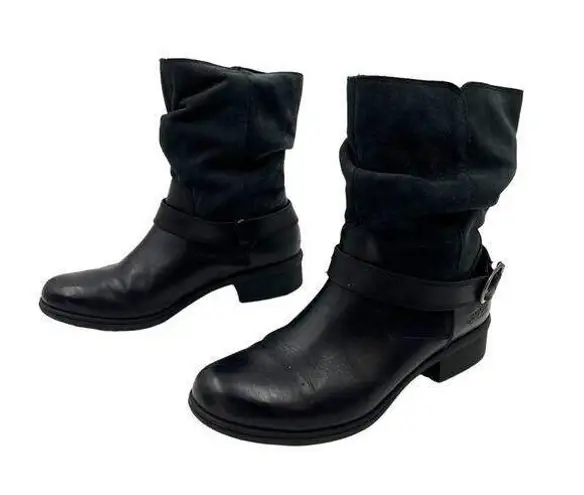 Bogs Carly Boots Waterproof Black Leather Ankle Booties Size 9.5