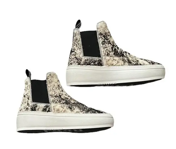 P448 NEW Women's Lucy High Top Calf Hair Pull On Platform Sneakers size 40 EU