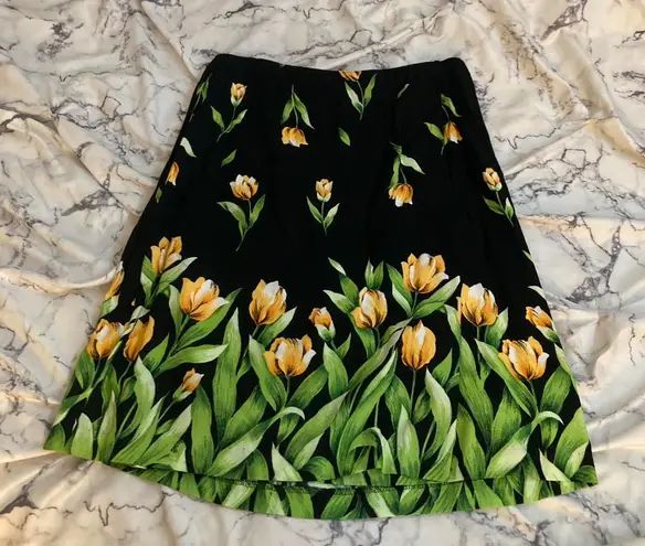 Kathie Lee vintage 90s floral midi skirt