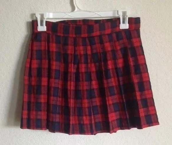 Leg Avenue  Pleated Preppy Academia Cute Goth Plaid Mini Skirt Size M\L