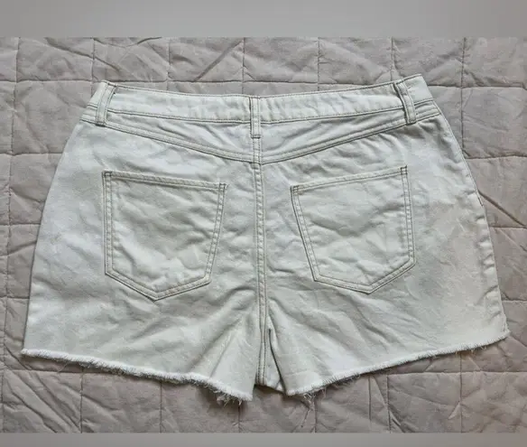 House of Harlow 1960 100% Cotton White High Rise Jean Shorts