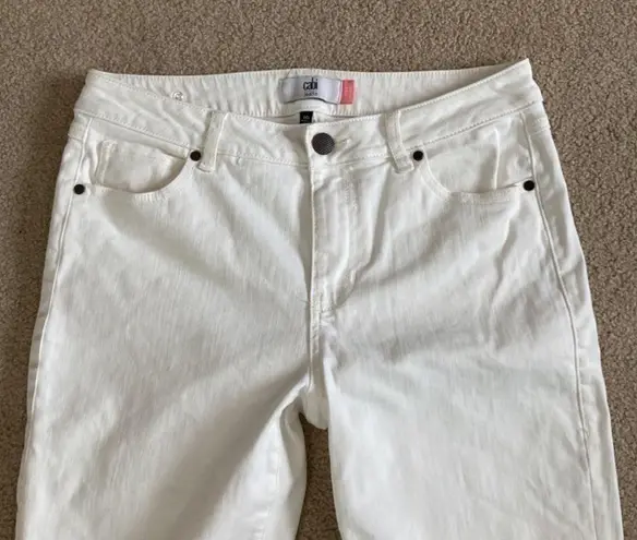 CAbi  high rise skinny white jeans in size 10