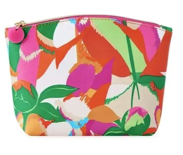 Ipsy  Glam Bag Makeup Cosmetics Bag Purse Clutch Zipper, Colorful Floral — NEW