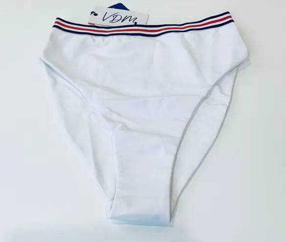 VDM The Label Swim Izzy High Waist Bikini Bottom in White Size M