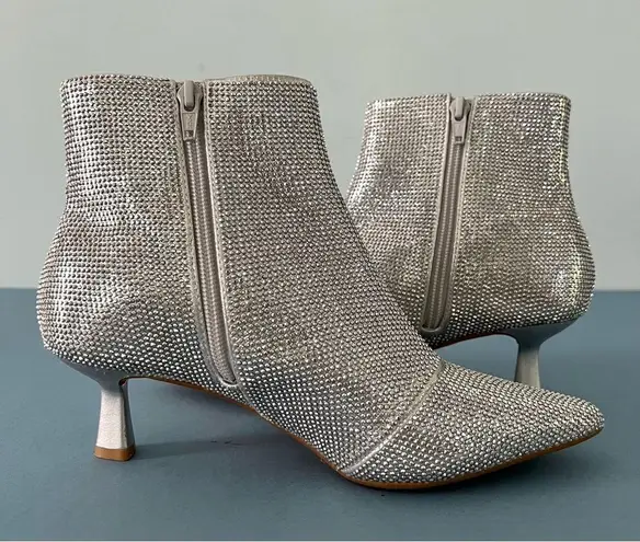 Alex Marie Gamina Rhinestone Embellished Kitten Heel Booties