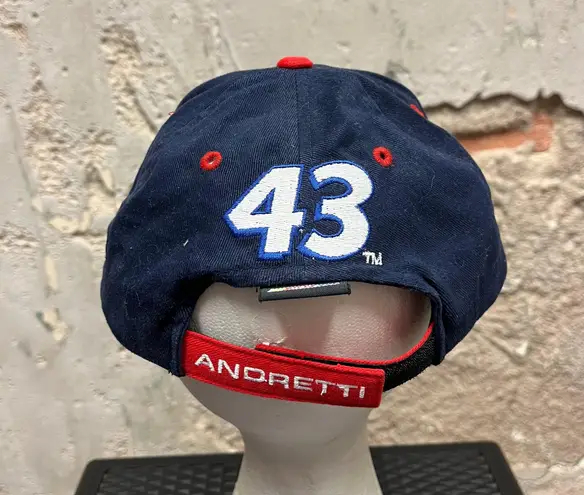 Vintage Y2K Nascar STP Racing John Andretti #43 Racing Hat Red Navy Embroidered Multiple