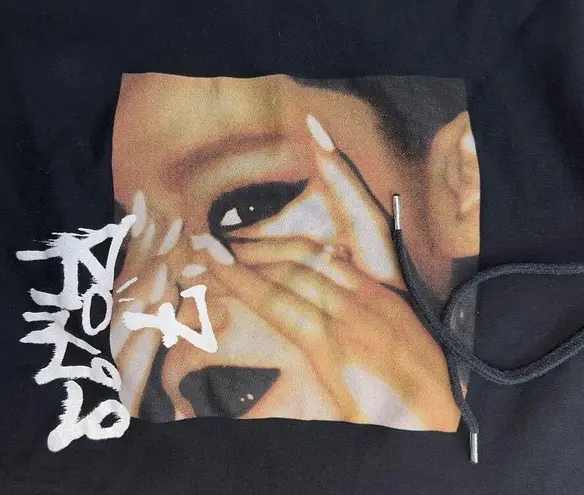 Ariana Grande 7 Rings Black Hooded Sweatshirt Long Sleeve XXL Plus Size