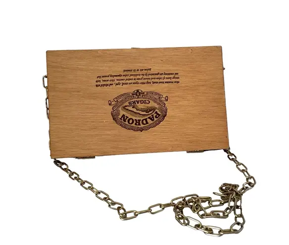 Padron Vintage Handmade Cigar Box Purse ONE OF A KIND Brown