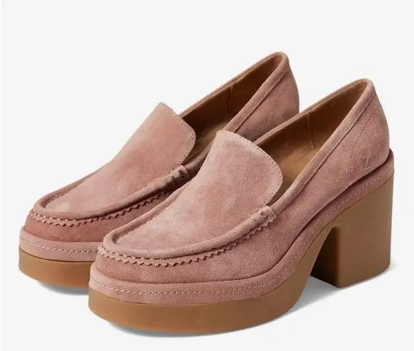 Zodiac Dorit Leather Slip-On Loafers in Nougat Pink Suede Size 9 New in Box