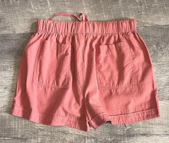 Lila Clothing Co. Lily Drawstring 2.5” Shorts NEW Womens XL High Waisted Coral Cotton Lounge