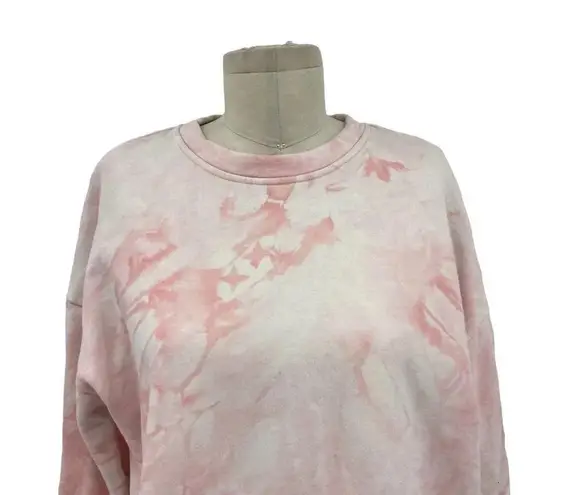 Allfenix Aryah Sweatshirt Pullover Long Sleeve Tie Dye Print Cotton Pink Size XS