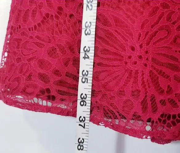 ML Monique Lhuillier Red Lace Fit & Flare Dress Size 6