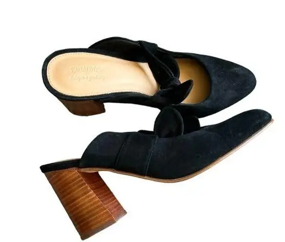 Soludos - Lani Bow Suede Heeled Mules Sz 9