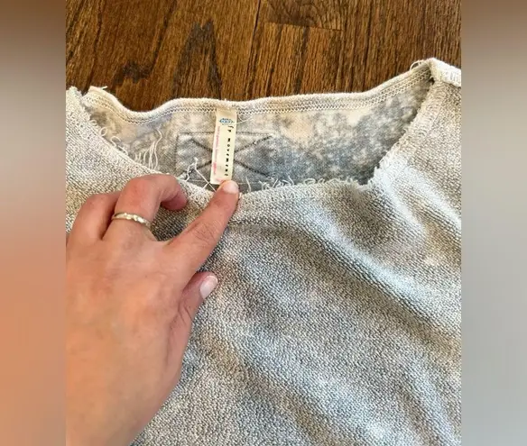 Free People FP Movement Terry Cloth Oversize Pullover Size Small Gray - Image 6