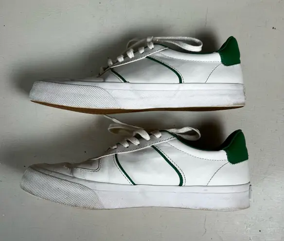 Reformation - Harlow Leather Sneaker White Green Casual Fashion Comfort Shoe