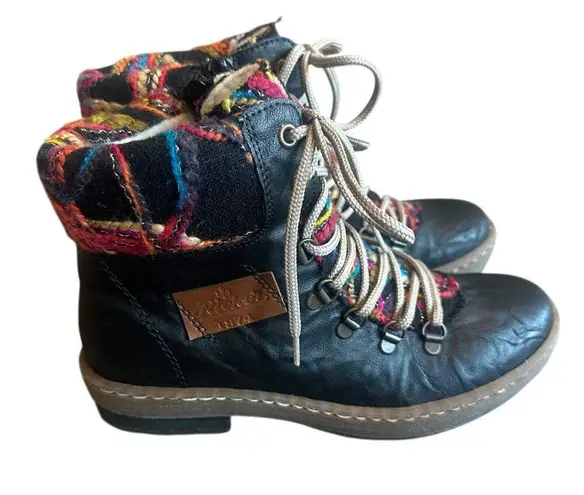 Rieker Felicitas Black Leather Lace