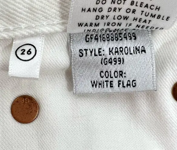 GRLFRND Karolina White Flag High Rise Rigid Denim
Skinny Ankle Jeans Size 26
