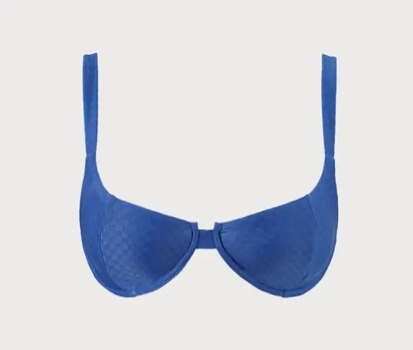 Berlook Jacquard Underwire Bikini TOP ONLY 71 Blue Size M