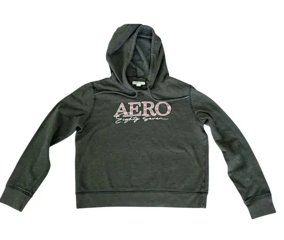 Aéropostale Aero Eighty Seven Gray Pullover Hoodie Unisex M Size M