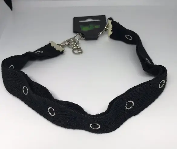 Ivy Leaf Accessories Gothic Black Grommet Punk Chocker New