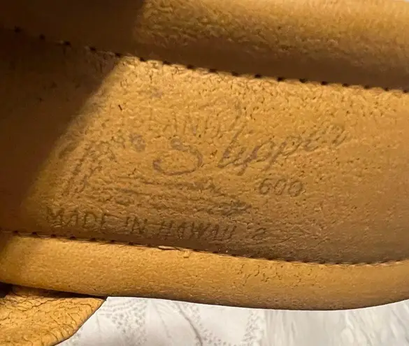 Vintage Island Slipper Wedge Sandals Shoes Made in Hawaii No Size but Approx 8