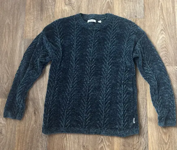 Orvis Women’s Chenille Pullover Sweater Teal Blue Crew Neck — Medium