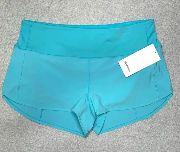 Lululemon  Speed Up High Rise Shorts Electric Turquoise Athletic Short 14 NWT