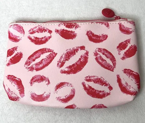 Pink Lipstick Lip Patterned Makeup Bag