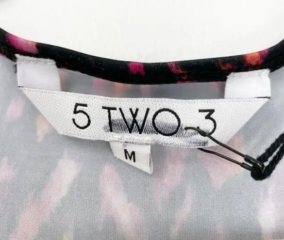 5 TWO 3 New Robe Cardigan Lightweight Knit Kimono Jacket Black Pink