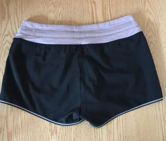 AOL Athletic Shorts Elastic Waist Stretchy Small Black