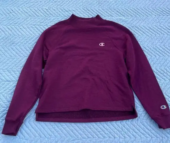 Champion  reverse weave pull over mock neck sweater size medium - Image 1
