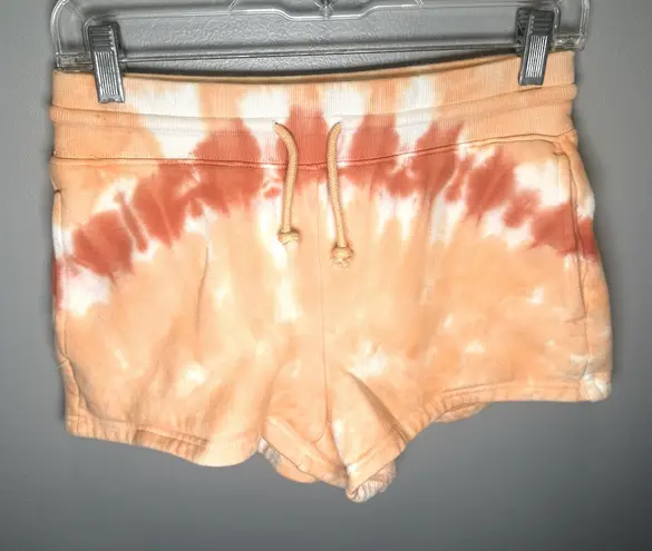 Aritzia TNA Women's Orange Tie Dye Sweat Shorts Size Small