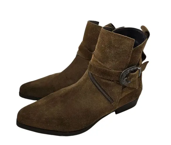 ALLSAINTS Womens Tejus Suede Ankle Zip Boot Size 40