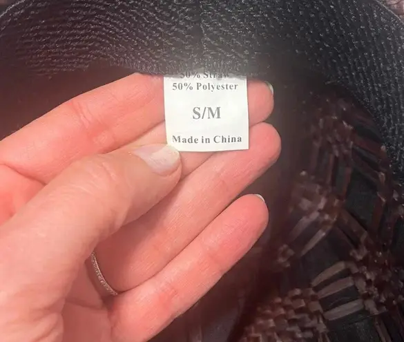 Renegade Cowboy Western Hat | Weaved Straw Black & Brown | Embellished | sz S/M