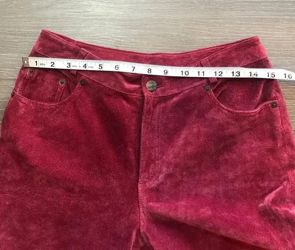 Chadwick's Chadwick’s Burgundy Genuine Leather Pants Size 6P