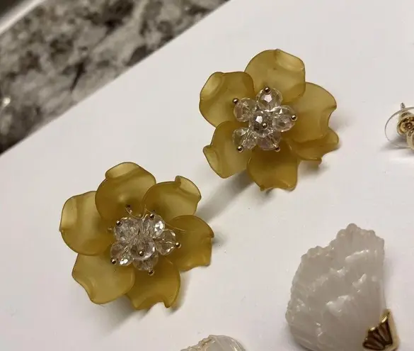 Lot Of 5 Costume Statement Earrings Pierced Dangle / Stud Mix