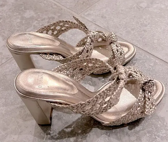 Alexandre Birman Clarita Braided Block Heel Sandals, NWT, Size 36