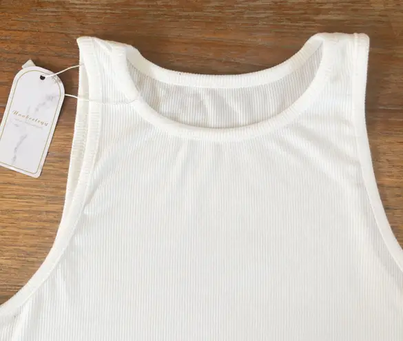 White halter crop top, brand new