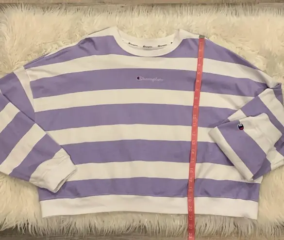 Champion  striped cropped pullover XL