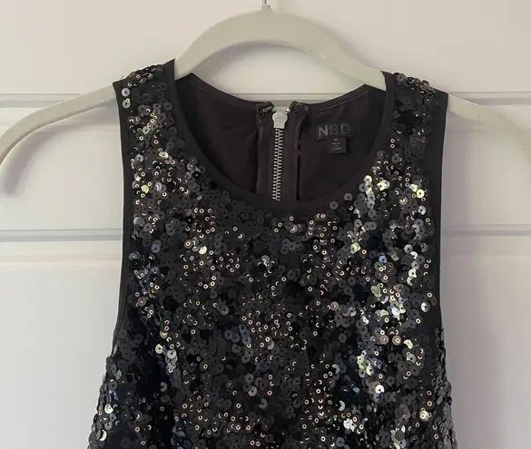 NBD Brianna Dress in Black Sequin