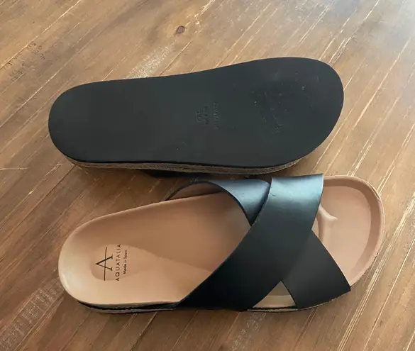 Aquatalia Ariana slip-on platform sandals Sz 10 Spain Brand New