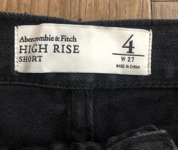 Abercrombie & Fitch Black High Rise Shorts 27