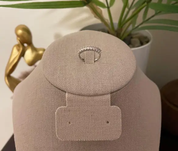 Sterling Silver SIZE 6 925 Stackable Round Dazzling Pink Cubic Zirconia Ring