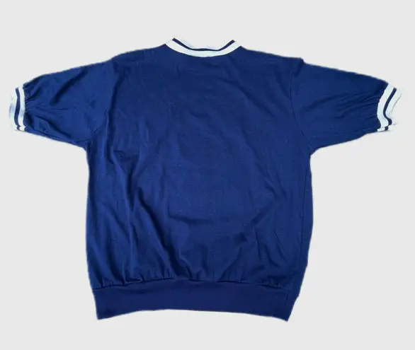 Cristin Stevens Vintage 80s CSS Marine Sailor Navy Blue White Graphic T-shirt