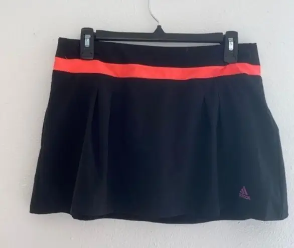 Adidas Women’s Climalite Black and Neon Tennis Skirt Size Medium